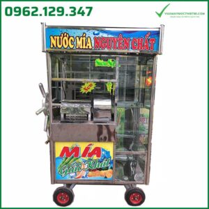 xe nước mía siêu sạch bàn dài có quay tay 400w